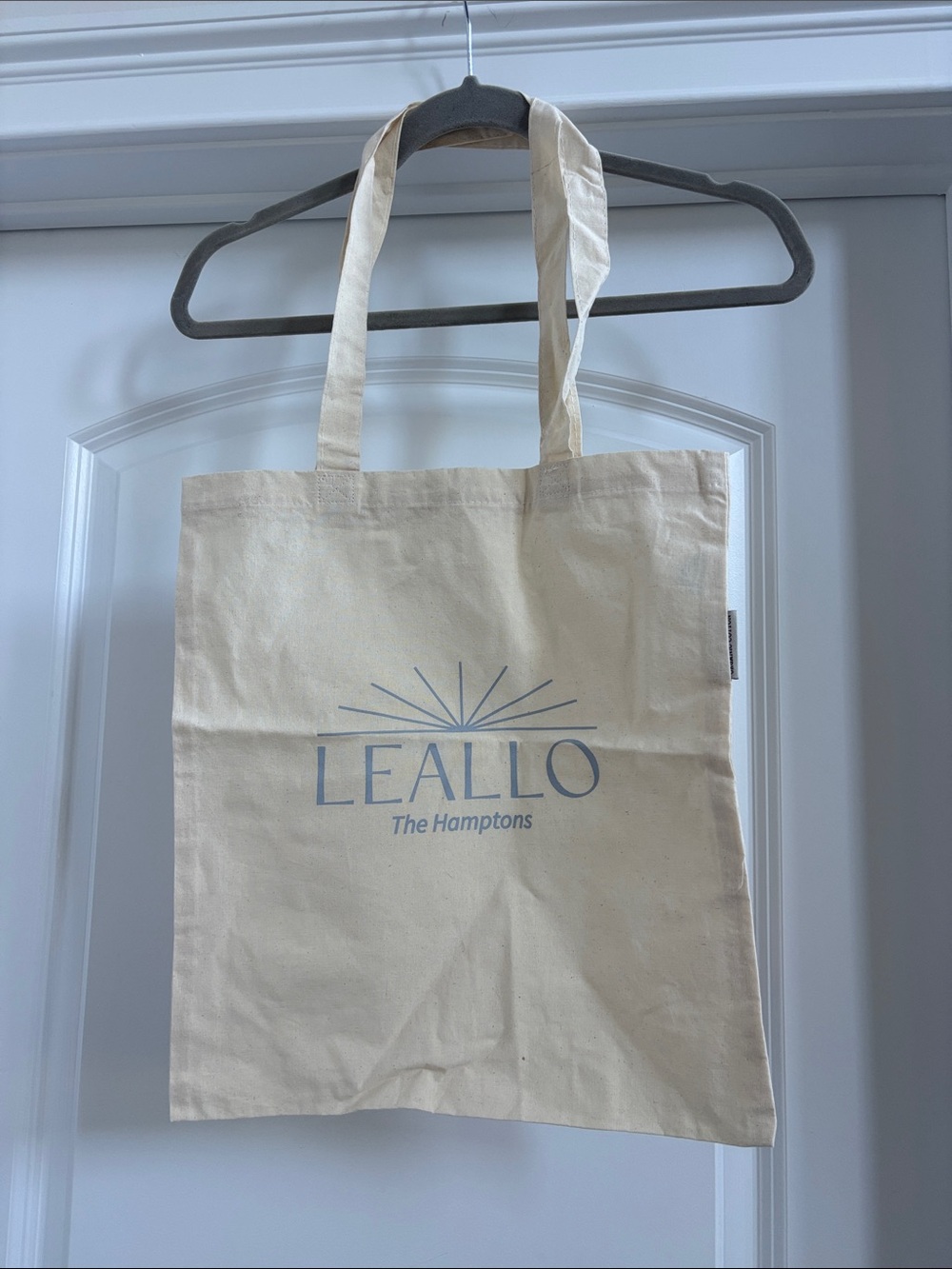 LEALLO The  Hamptons Cream Canvas Tote Bag